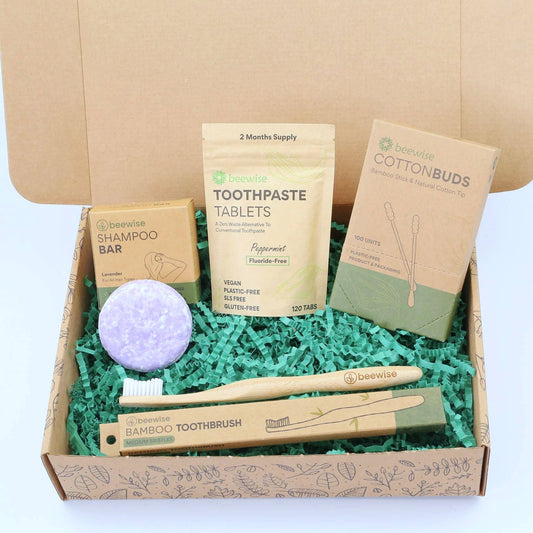 Zero Waste Starter geschenkdoos | Idee voor een duurzame set: Tandenborstel van bamboe